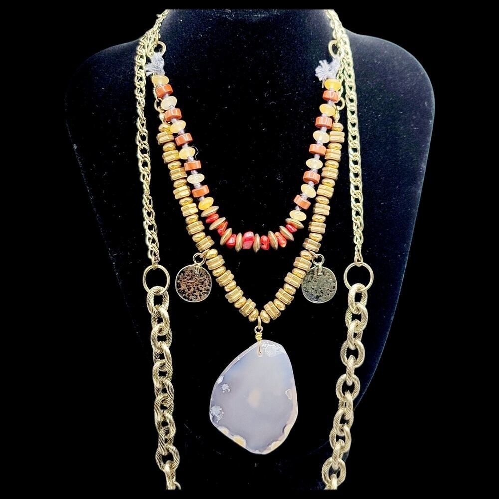 NWT Free people Under The Same Sun Gold Necklace Jewelry Gift - Picture 3 of 10